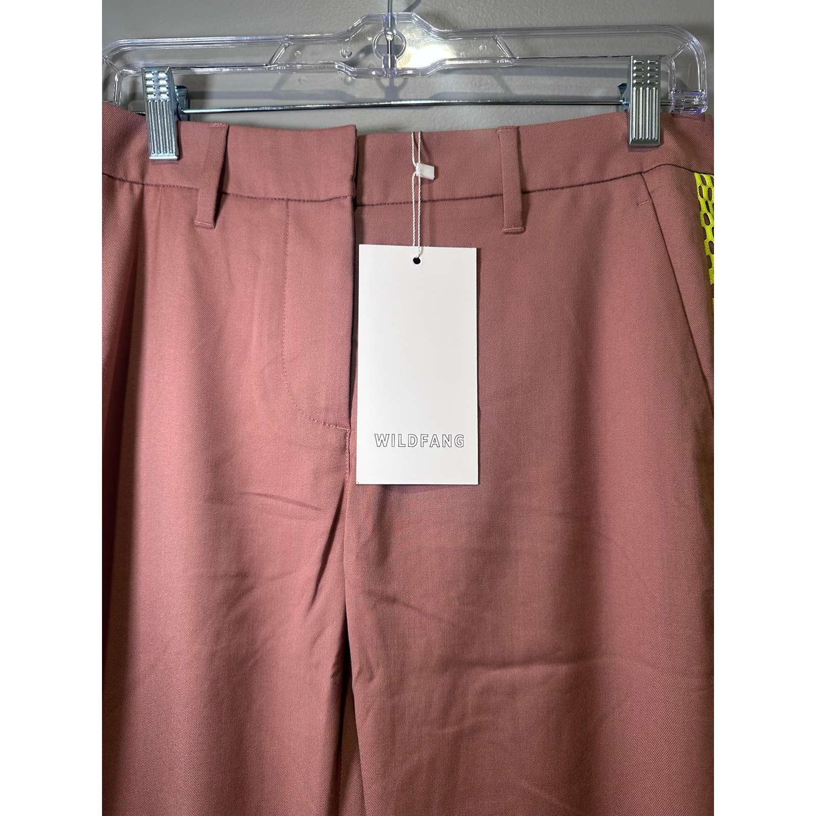 Wildfang The Empower Colorblock Slim Crop Pant Size 6 Neon Yellow Stripe — image 7 of 8